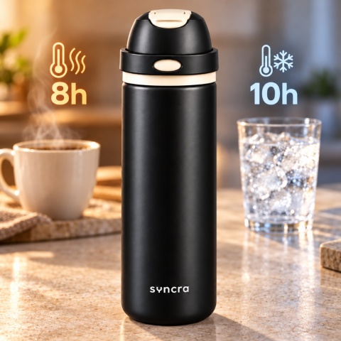 Kubek termiczny SYNCRA 750ml - Czarny