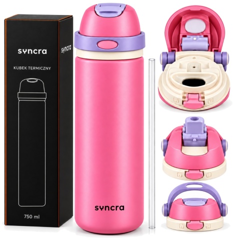 Kubek termiczny SYNCRA 750ml - Różowy