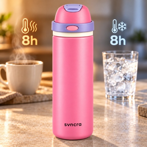 Kubek termiczny SYNCRA 750ml - Różowy